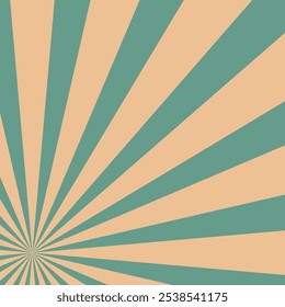 Sunlight abstract background. Bright Green color burst background. Vector illustration. Sun beam ray sunburst pattern background. 