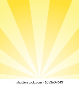 Sunlight abstract background. Bright yellow color burst background. Vector illustration. Sun beam ray sunburst pattern background. Retro bright backdrop. starburst wallpaper