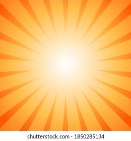 Fondo abstracto de luz solar. Fondo de ráfaga de color amarillo brillante. Ilustración vectorial. Fondo del patrón de rayo solar de rayos solares. Fondo retro brillante. fondo de pantalla de starburst