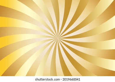 Fondo abstracto de luz solar. Fondo de ráfaga de color amarillo brillante. Fondo del patrón de rayo solar de rayos solares. Ilustración vectorial.