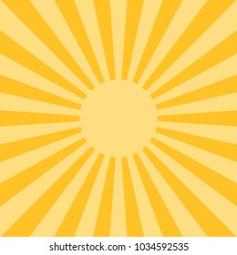 Sunlight abstract background. Orange and brown color burst background. Vector illustration. Sun beam ray sunburst pattern background. Retro bright backdrop.  starburst wallpaper