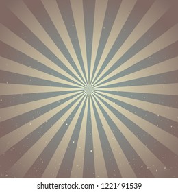 Sunlight abstract background with particles of debris. speckled brown color burst background. Retro vector illustration. Sun beam ray sunburst pattern background. Retro backdrop.  starburst wallpaper
