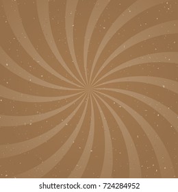 Sunlight abstract background with particles of debris. speckled brown color burst background. Retro vector illustration. Sun beam ray sunburst pattern background. Retro bright backdrop.