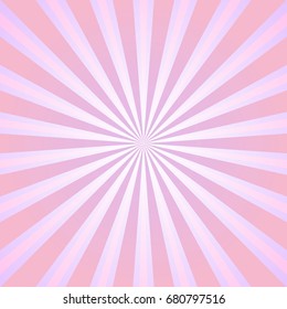 Sunlight abstract background. Pink color burst background. Vector illustration. Sun beam ray sunburst pattern background. Retro bright backdrop.  starburst wallpaper