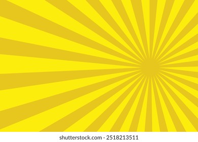 Fundo abstrato da luz solar. Fundo de cor amarela do pó da explosão. Raios solares raios de sol fundo padrão de explosão solar. Fundo brilhante retrô.