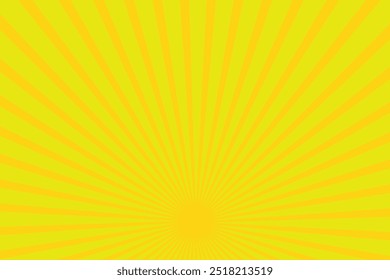 Fundo abstrato da luz solar. Fundo de cor amarela do pó da explosão. Raios solares raios de sol fundo padrão de explosão solar. Fundo brilhante retrô.