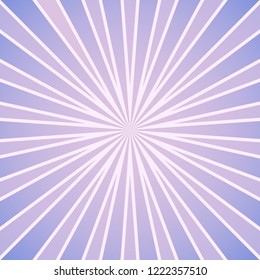 Sunlight abstract background. Purple and violet color burst background. Vector illustration. Sun beam ray sunburst pattern background. 