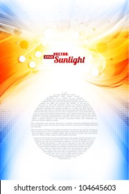 Sunlight. Abstract background. Vector