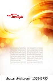 Sunlight. Abstract background. Vector