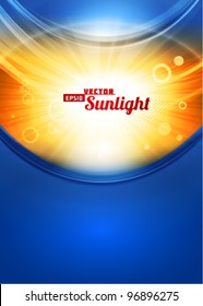 Sunlight. Abstract background. Vector