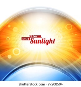 Sunlight. Abstract background. Vector