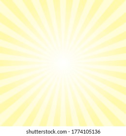 Sunlight abstract soft yellow background. Bright yellow color burst with white background. Vector illustration. Background design for multipurpose use.