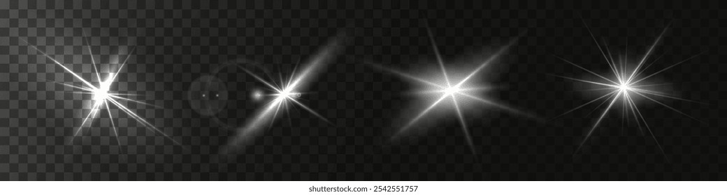 Sonnenlicht, abstrakter Spezialeffekt. Lichteffekt-Set. Glühende einzelne Farbe transparent Lichteffekt Set, Objektiv Blitz, Explosion, Glitter, Glitter, Glitter, Staub, Linie, Solar-Flare, Glitter und Sterne