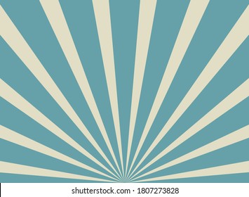 Sunlight  background. blue color burst background with white highlight. Fantasy Vector illustration. Magic Sun beam ray sunburst pattern background. Retro faded backdrop.