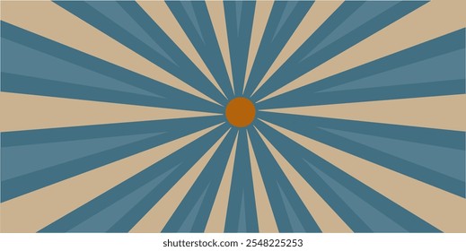 Sunlight background. blue color burst background with white highlight. Fantasy Vector illustration. Magic Sun beam ray sunburst pattern background.