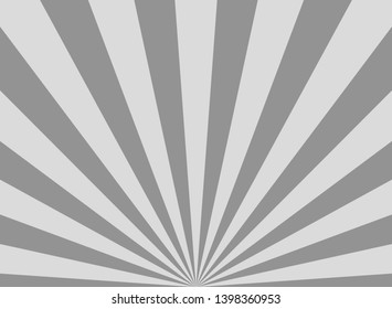 Sunlight background. grey color burst background. Vector illustration. Sun beam ray sunburst pattern background. Retro bright backdrop. Circus poster