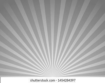 Sunlight background. grey color burst background. Vector illustration. Sun beam ray sunburst pattern background. Retro bright backdrop. Circus poster