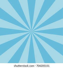 Fondo de la luz del sol. Fondo de ráfaga de color azul en polvo. Fantasy Vector ilustración. Fondo del patrón de rayo solar mágico de rayos solares. Sólido fondo de circo retro.
