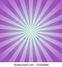 Sunlight  background. Turquoise color burst background with yellow highlight. Fantasy Vector illustration. Magic Sun beam ray sunburst pattern background. Retro circus bright backdrop.