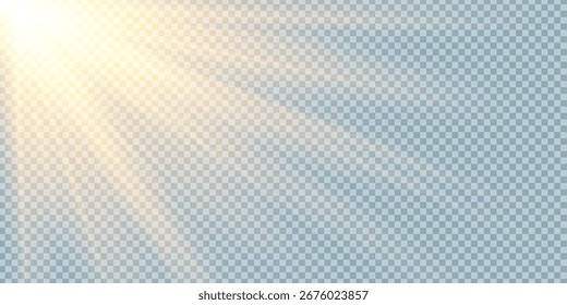 Efecto de rayos de sol sobre fondo gris
