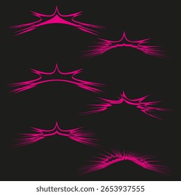 Icono de explosión de luz solar. Símbolo de rayo rosa. Vector de luz de energía. Ilustración abstracta dinámica.