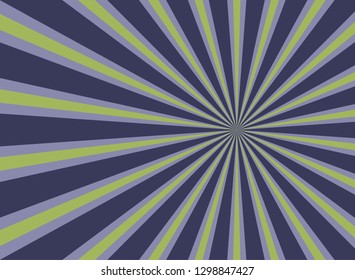 Sunlight creative horizontal background. Purple, violet and green color burst background. Fantasy Vector illustration. Magic Sun beam ray sunburst pattern background. 