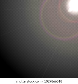 Sunlight effect with light dispersion illustration for design