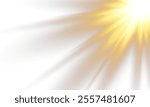 Sunlight with glare effect on transparent background. Superimposition of light, sun rays, transition, light, lens, glare in PNG format. PNG sunlight with light glare .