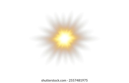 Sunlight with glare effect on transparent background. Superimposition of light, sun rays, transition, light, lens, glare in PNG format. PNG sunlight with light glare .
