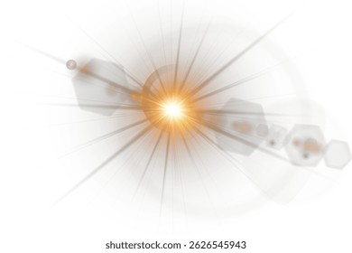 Sunlight glare overlays suit photo and UI edits. Golden light radiates gently in circular formation. Warm light transitions create atmosphere and depth. Soft sun beam effect perfect for nature scenes