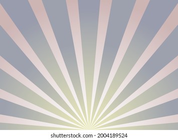 Sunlight Glow Horizontal Background. Pink And Violet Color Burst Background. Vector Illustration. Sun Beam Ray Sunburst Wallpaper. Candy Bright Backdrop.  Starburst Wallpaper. Circus Poster Or Placard