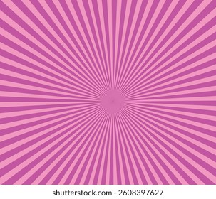 Sunlight glow horizontal background. Pink color burst background. 