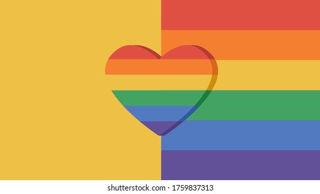 Sunlight, Heart LGBT Pride Month in June. card, banner and background. (lesbian, gay, bisexual and transgender).