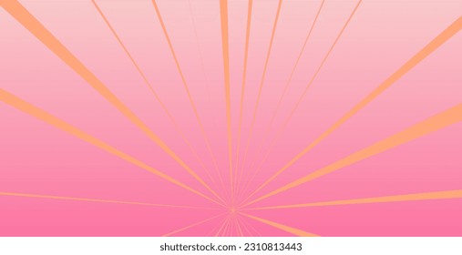 Fondo horizontal de la luz solar. El color rosado estalla el fondo con estrellas brillantes. Ilustración vectorial. Fondo del patrón de rayo solar de rayos solares. Afiche sobre la magia, el festival, las fiestas de circo