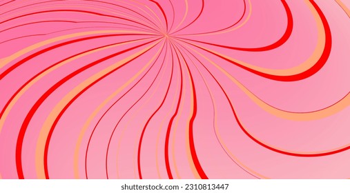 Sunlight horizontal background. Pink color burst background with shining stars. Vector illustration. Sun beam ray sunburst pattern backdrop. Magic, festival, circus holiday poster