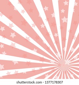 Sunlight horizontal background.Background with shining stars. Vector illustration. Magic, festival, circus poster