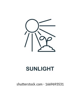 Sunlight icon from garden collection. Simple line Sunlight icon for templates, web design and infographics