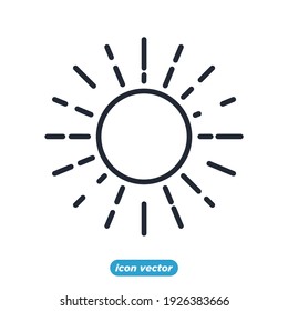 sunlight icon. sun symbol template for graphic and web design collection logo vector illustration