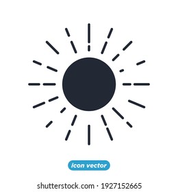 icono de la luz solar. plantilla de símbolo solar para la colección de diseño gráfico y web ilustración vectorial