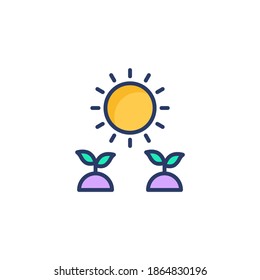 Sunlight icon in vector. Logotype