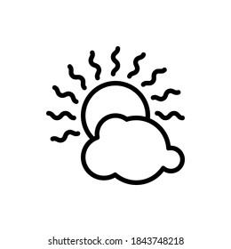 Estilo de contorno vectorial de icono de luz solar.