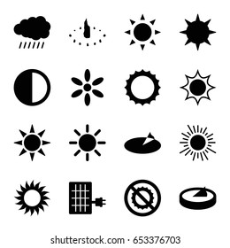 Sunset Icons Set 16 Filled Sunset Stock Vector (Royalty Free) 1244029744