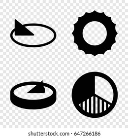 Sunlight icons set. set of 4 sunlight filled icons such as brightness, sundial