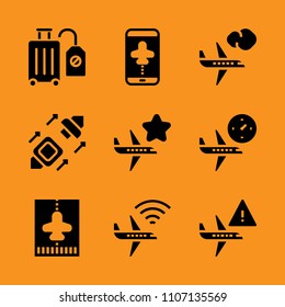 sunlight, interior, electronic and protection icon set. Vector illustration for web and design.