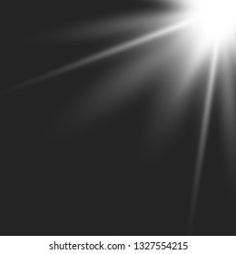 Sunlight lens flare light effect. Bright beautiful star. Vector illustration EPS10