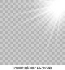 Sunlight lens flare light effect. Bright beautiful star. Vector illustration EPS10