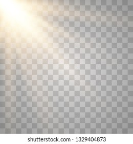 Sunlight lens flare light effect. Bright beautiful star. Vector illustration EPS10