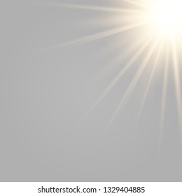 Sunlight lens flare light effect. Bright beautiful star. Vector illustration EPS10