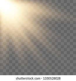 Sunlight lens flare light effect. Bright beautiful star. Vector illustration EPS10