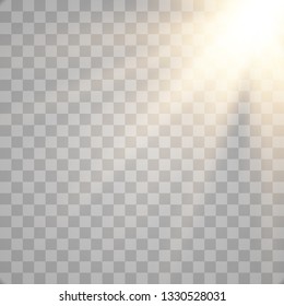 Sunlight lens flare light effect. Bright beautiful star. Vector illustration EPS10